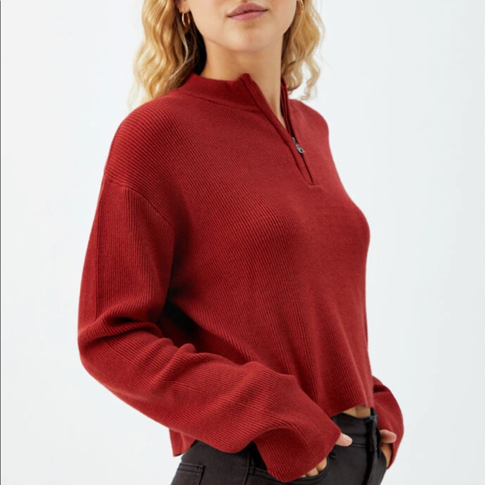 LA Hearts Half-Zip Sweater